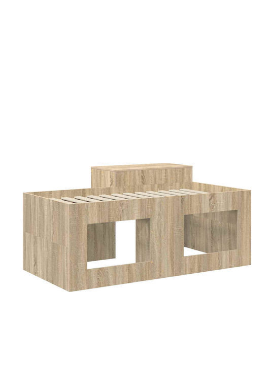 Kinderbett Hochbett Einzeln mit Schreibtisch Beige