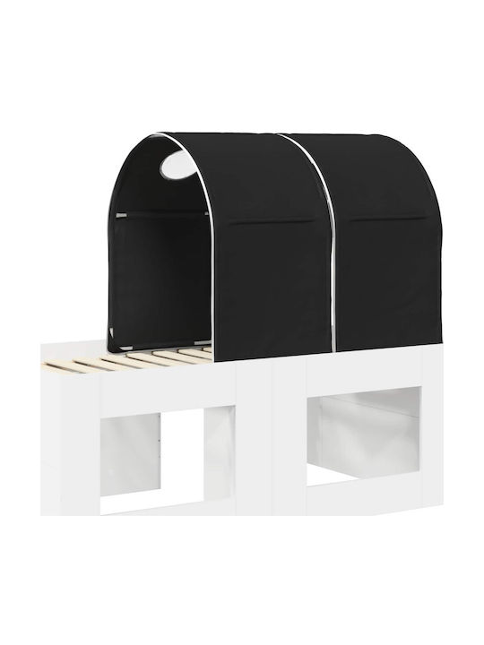 Kinderbett Hochbett Einzel mit Schreibtisch Schwarz
