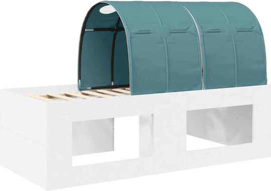 Kids Single Bed with Desk Light Blue
