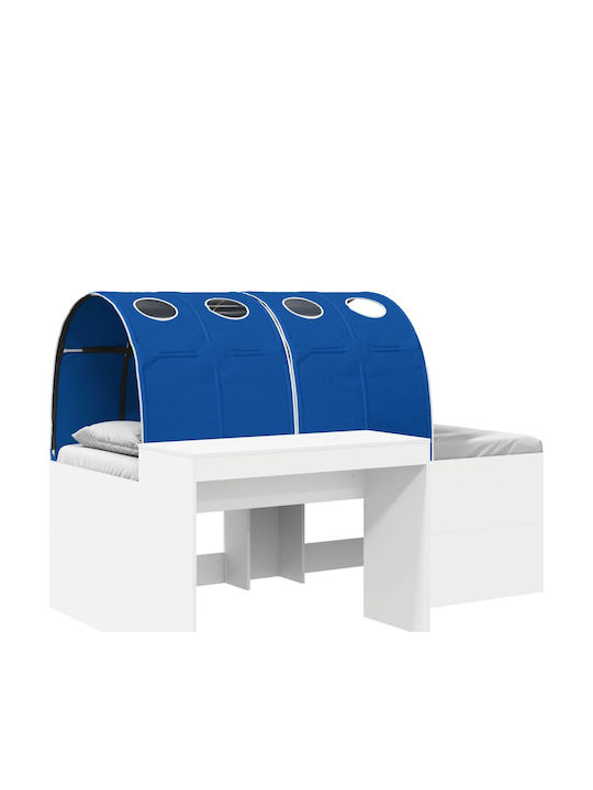 Kids Single Bed with Desk Blue
