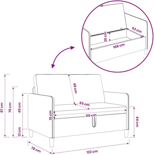 vidaXL Wohnzimmermöbel-Set 2-Sitzer & Sessel