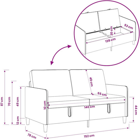 vidaXL Wohnzimmermöbel-Set 2-Sitzer & Sessel