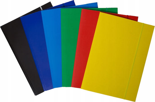 Bantex A4 Blue Glossy Cardboard Folder Elastic Band