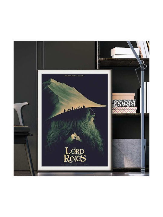 Poster Lord Rings Gandalf Mv144 40cm X 50cm Black Wooden Frame