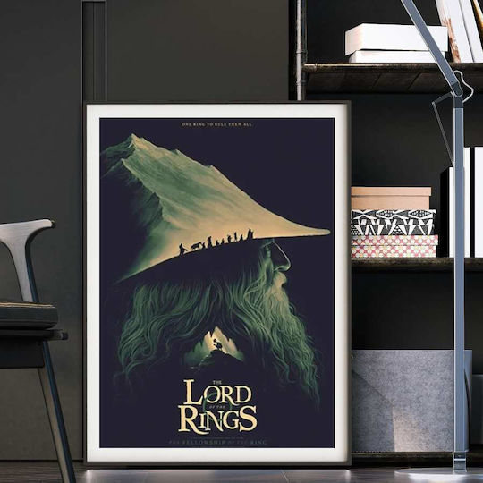 Poster Lord Rings Gandalf Mv144 40cm X 50cm Black Wooden Frame