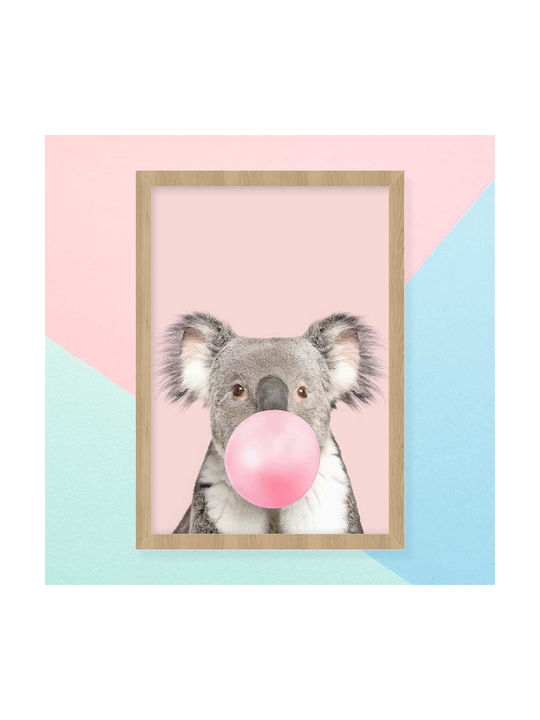 Cadru Pentru Copii Koala Cu Bulă Roz 40x50cm