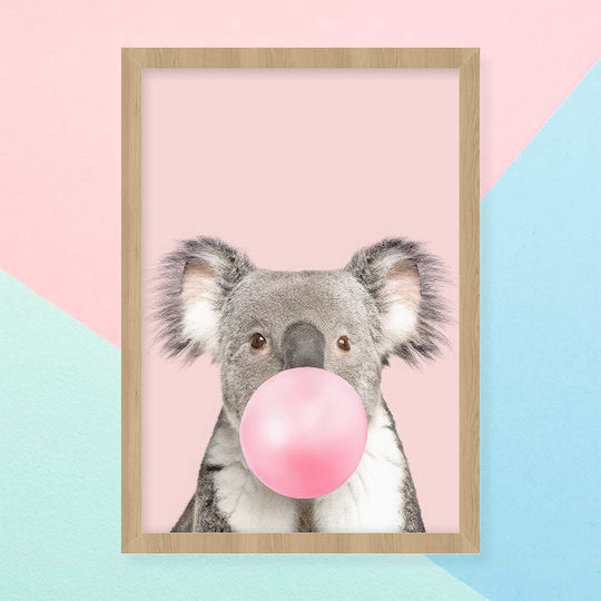 Cadru Pentru Copii Koala Cu Bulă Roz 40x50cm