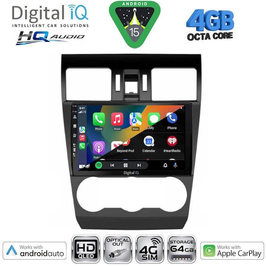 Digital IQ Ηχοσύστημα Αυτοκινήτου για Subaru Forester 2002-2008 (Bluetooth/USB/WiFi/GPS/Apple-Carplay/Android-Auto) με Οθόνη Αφής 9"