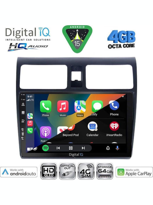 Digital IQ Car Audio System for Suzuki Swift 2005-2011 Bluetooth USB WiFi GPS Apple CarPlay Android Auto with 10" Touch Screen