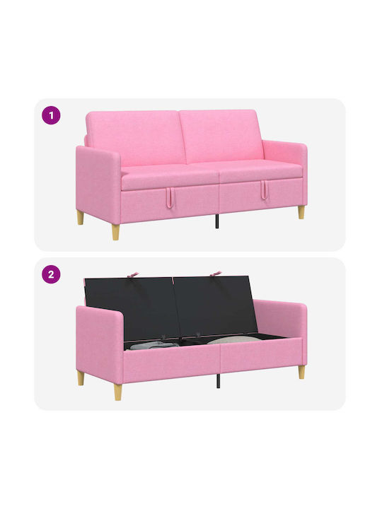 Dreisitzer Sofa mit Stauraum Rosa 172x78x87cm