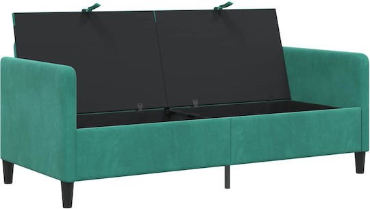 Dreisitzer Sofa mit Stauraum Türkis 172x78x87cm