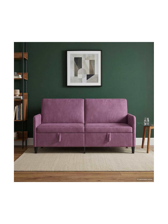 Dreisitzer Sofa mit Stauraum Lila 172x78x87cm