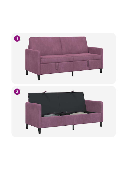 Dreisitzer Sofa mit Stauraum Lila 172x78x87cm