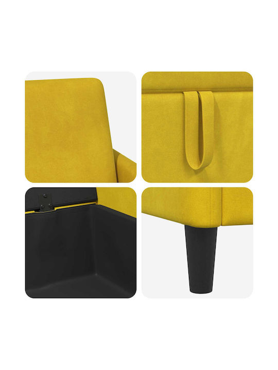 Canapea Cu Trei Locuri Cu Spațiu De Depozitare Galbenă 172x78x87cm