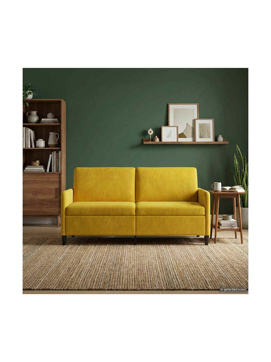 Canapea Cu Trei Locuri Cu Spațiu De Depozitare Galbenă 172x78x87cm