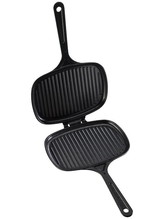 Lava Doppelte Grillpfanne aus Gusseisen mit Emaille-Innenbeschichtung 18cm