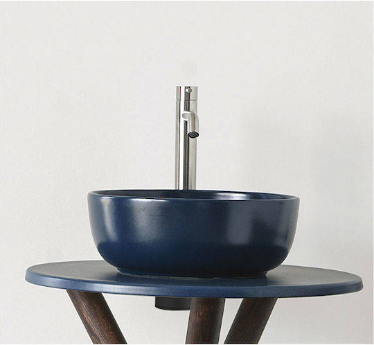 Scarabeo Επικαθήμενος Νιπτήρας Πορσελάνης 39x39x14cm Ocean Blue Scarabeo Επικαθήμενος Νιπτήρας Πορσελάνης 39x39x14cm Ocean Blue
