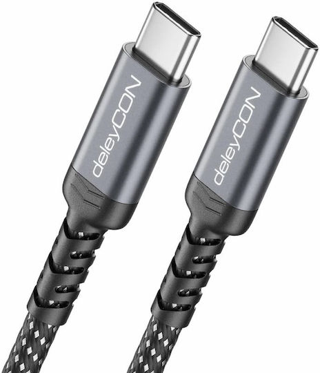 DeleyCON USB 2.0 Kabel USB-C Männlich - USB-C 240W PD Schwarz 1m MK6461