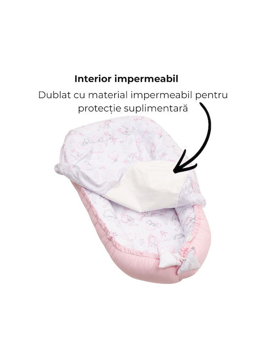 Kidizi Perna Cuib Pentru Bebeluși Roz 50x90cm