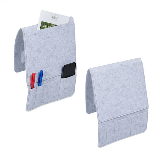 Set 2 Sofa Organizers Relaxdays Gray 33.5x25x3 Cm 5 Compartments Set 2 Sofa Organizers Relaxdays Gray 33.5x25x3 Cm 5 Compartments