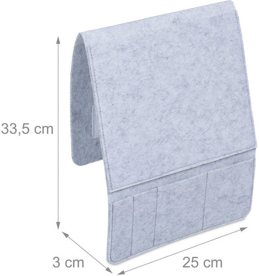 Set 2 Organizatoare Pentru Canapea Relaxdays Gri 33,5x25x3 Cm 5 Compartimente