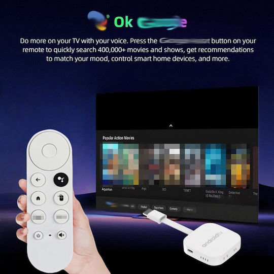 Factory Smart TV Stick 4K Ultra HD with Bluetooth Wi-Fi HDMI and Google Assistant