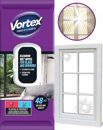 Vortex Professional Window Cleaning Wipes 48 Pieces