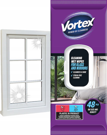 Vortex Professional Window Cleaning Wipes 48 Pieces