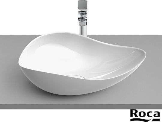 Roca Fineceramic Επικαθήμενος Νιπτήρας Κεραμικός 54x37.5x18.5cm Roca Fineceramic Επικαθήμενος Νιπτήρας Κεραμικός 54x37.5x18.5cm