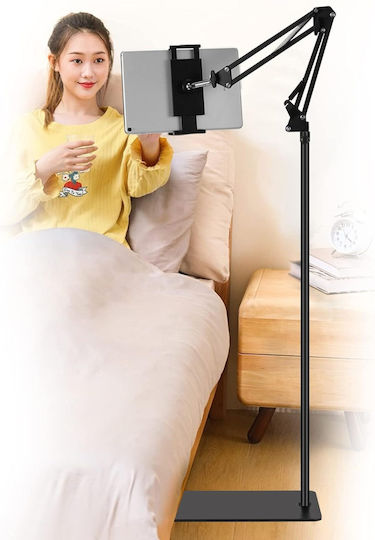 Samhousing Tablet Phone Stand Height Adjustable 360 Rotation 69.85-134.62cm Black