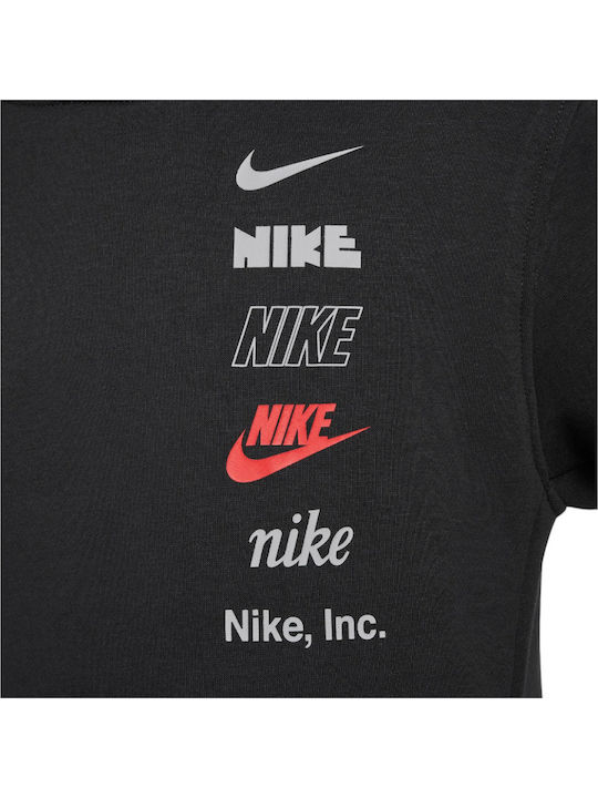 Полар Детски Суичър с Качулка и Джобове Черен Sportswear Club