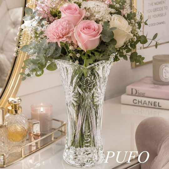 Decorative Beige Glass Vase