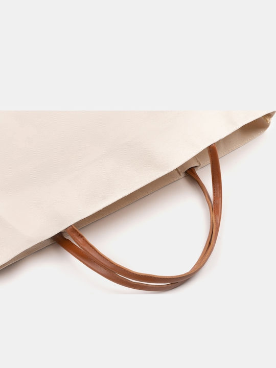Γυναικεία Tote Bag Καμβάς Λευκό Μέγεθος One Size Λευκό