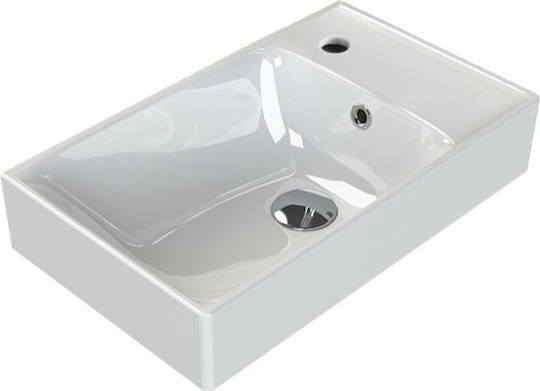 Cerastyle Επικαθήμενος Νιπτήρας Πορσελάνης 50x30x12cm Λευκό