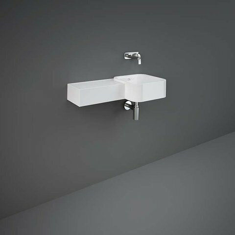 Rak Ceramics Petit Επιτοίχιος Κρεμαστός Νιπτήρας Πορσελάνης 76.5x36x12.5cm Λευκός
