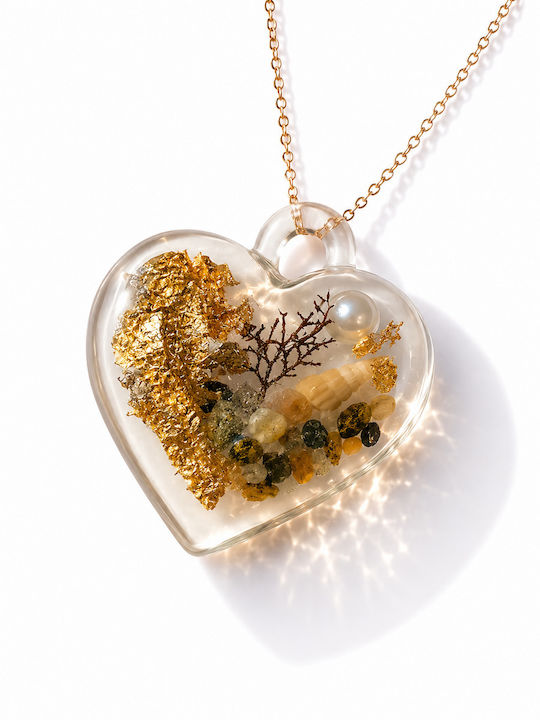 Elle Halskette mit Herz-Design aus Harz