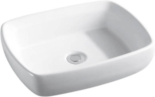 Ceramita F602 Надеждна мивка Порцелан 47x35.5x12.5см Бял Ceramita F602 Надеждна мивка Порцелан 47x35.5x12.5см Бял
