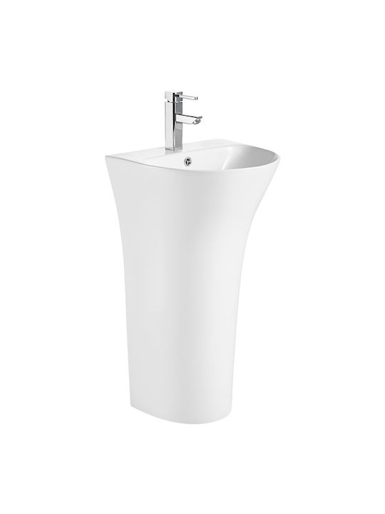 Vinci Cover Slim Chiuvetă de Podea Porțelan 48x42x83.5cm Alb