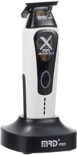 MRD Pro Professional Rechargeable Hair Clipper White GMT-999C-WHITE