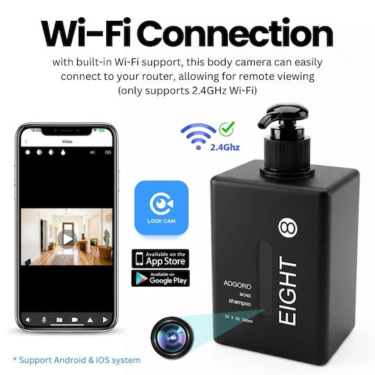 Крита Камера WiFi 8MP с Слот за Карта Памет