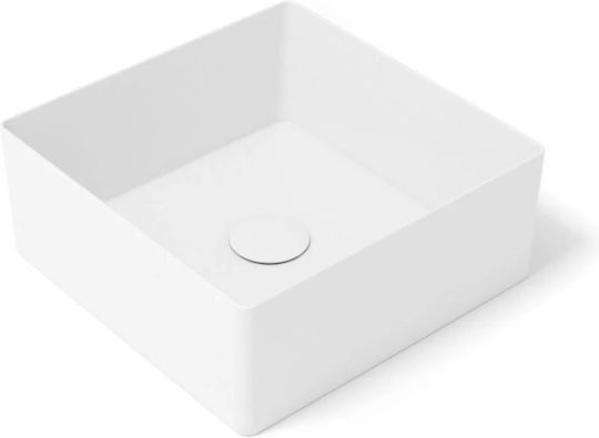 Orabella Επικαθήμενος Νιπτήρας Πορσελάνης 35x35x14cm Λευκός Orabella Επικαθήμενος Νιπτήρας Πορσελάνης 35x35x14cm Λευκός