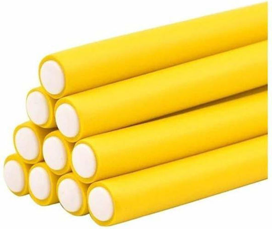 Set 10 Role Pentru Păr Flexibile Pentru Păr Umed și Uscat Număr 1 Culoare Galbenă