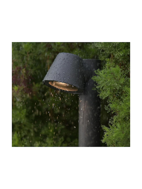 Post Mic Lampă De Podea Pentru Exterior 5W Cu Lumină Caldă Albă IP44 Pentru Bază De Bec GU10 Gri