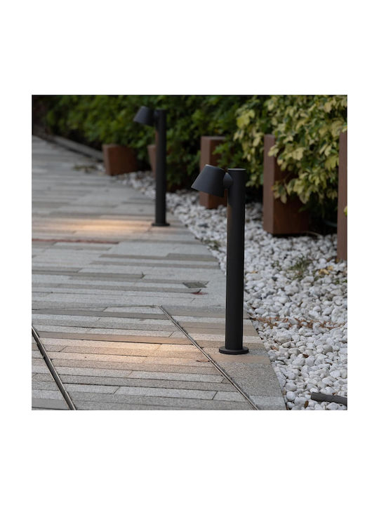 Post Mic Lampă De Podea Pentru Exterior 5W Cu Lumină Caldă Albă IP44 Pentru Bază De Bec GU10 Gri