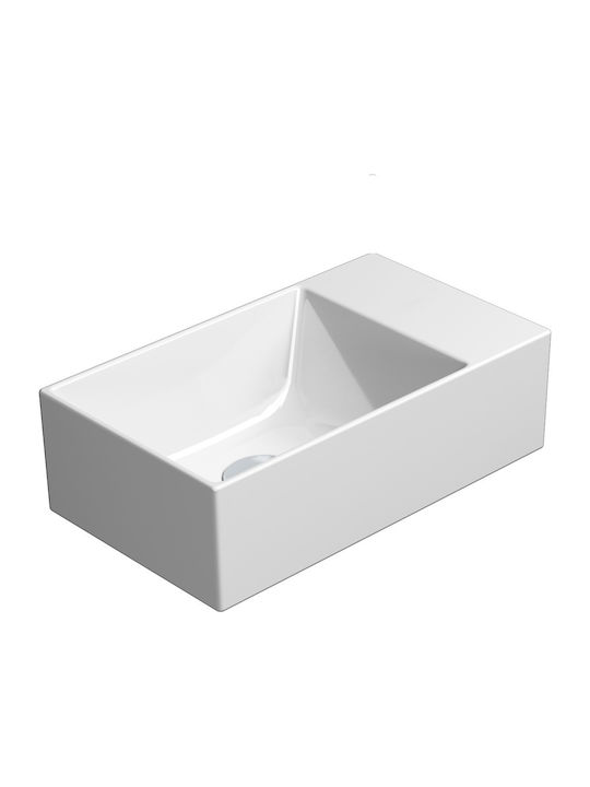 GSI Kube-X Countertop Sink Porcelain 40x23x12cm White