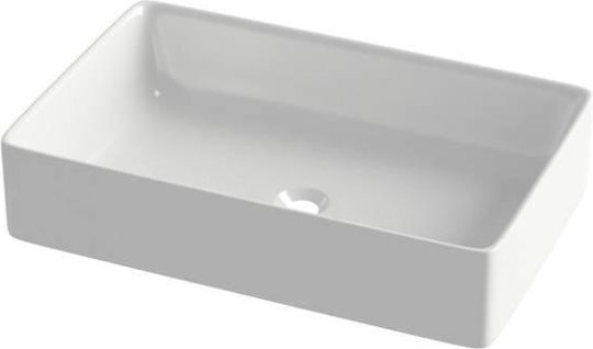 Orabella Tokyo 01 Deasupra Blatului Chiuvetă Porțelan 60x38x13cm Alb