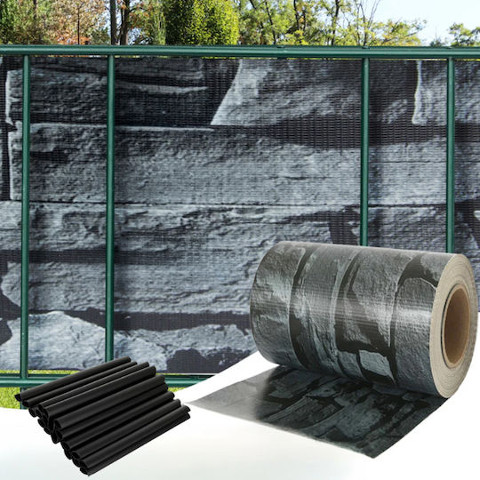 Material De Construcție Pentru Garduri De Grădină Din PVC 19 Cm Gri