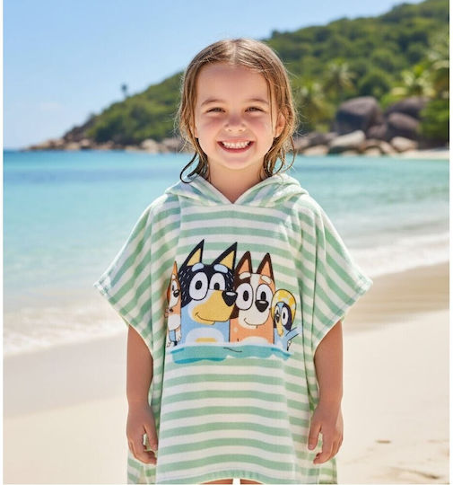 Kid's Hooded Poncho Pool & Beach 100% Cotton Swim Essentials Bluey