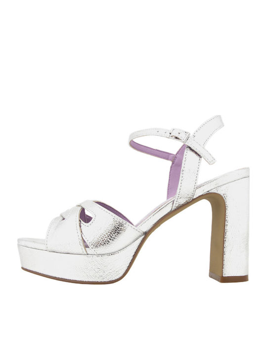 Damen Sandalen Silber