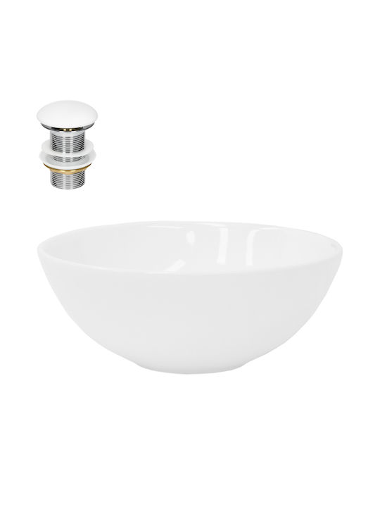 ML-Design Aufgesetztes Waschbecken Keramik 28x28x11.6cm Weiß
